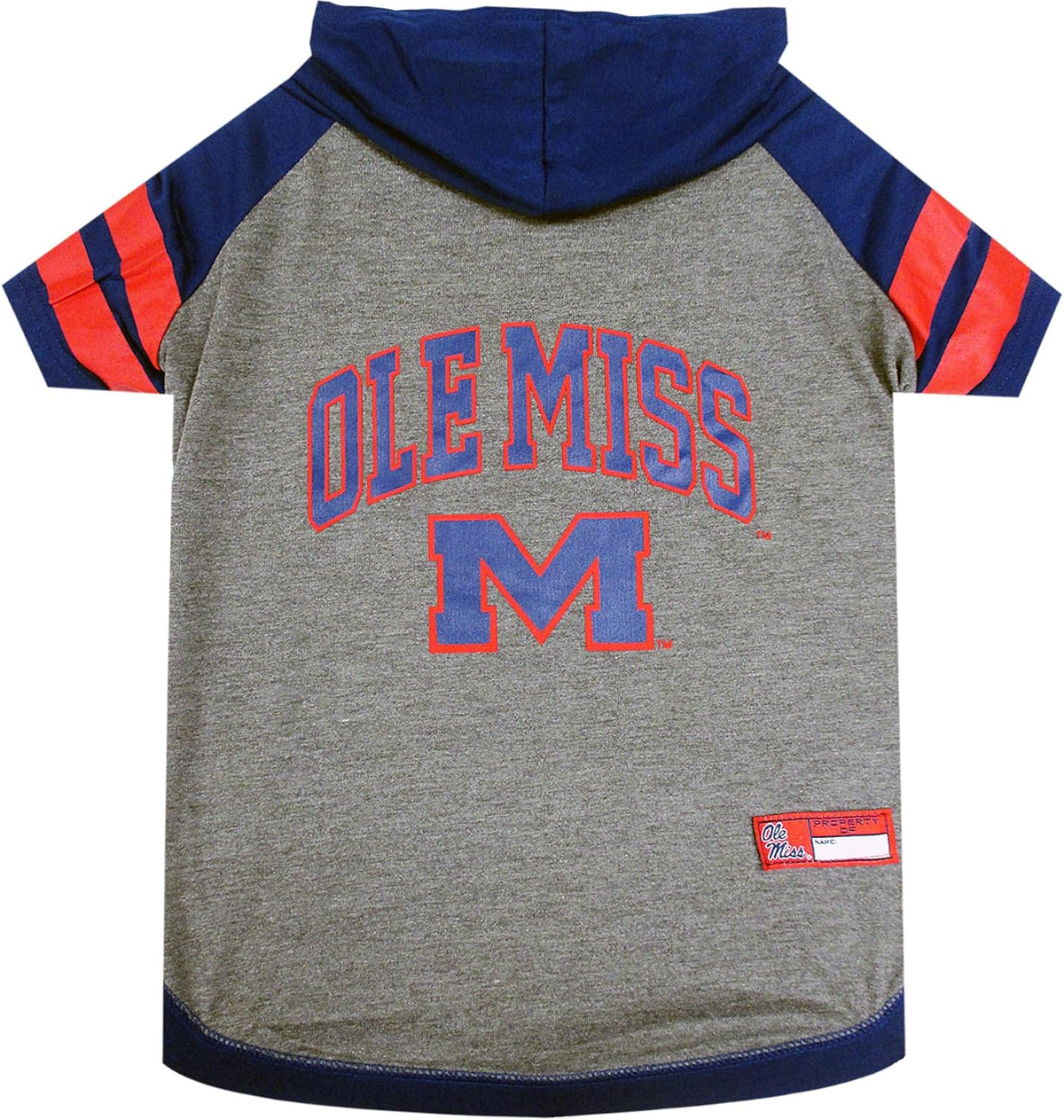 NCAA Mississippi OLE Miss Rebels Hoodie for Dogs & Cats, Large Collegiate Licensed Dog Hoody Tee