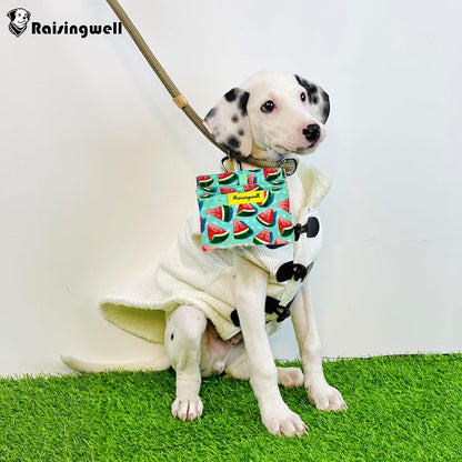 Dog Treat Pouch,Cotton Pocket Sized Training Holder, Hand Free Walking Funny Bag with Carabiner