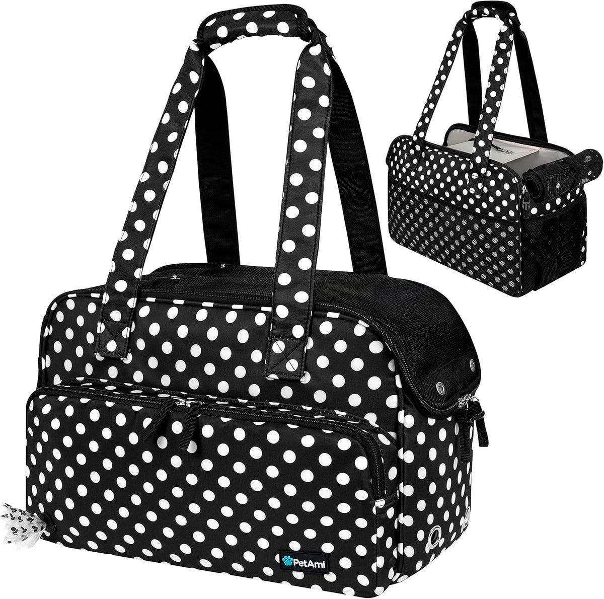 PetAmi Small Dog Purse Carrier, Soft-Sided Pet Carrier Bag with Pockets, Portable Puppy Cat Travel