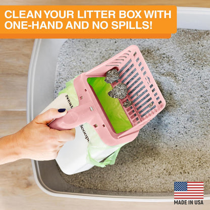Neater Pet Brands Neater Scooper Standard Cat Litter Scoop, 60 Refill Bags – Mess-Free Cat Litter