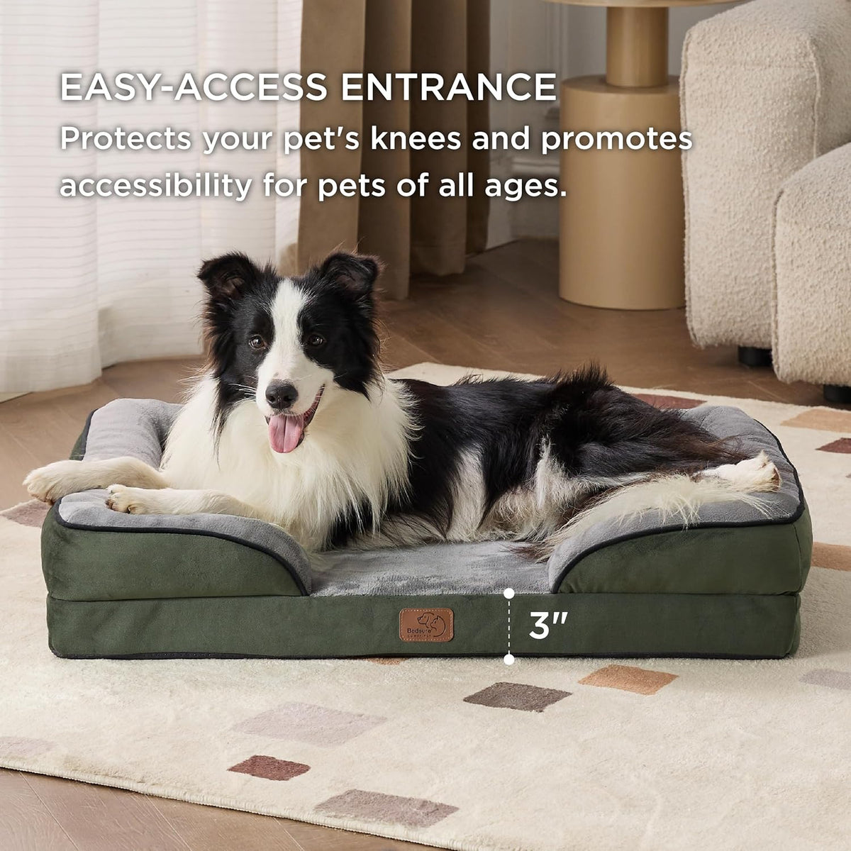 Bedsure Orthopedic Dog Beds Large Sized Dog - Washable Large Dog Cat Bed Waterproof, Comfort Dogs