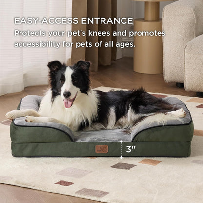 Bedsure Orthopedic Dog Beds Large Sized Dog - Washable Large Dog Cat Bed Waterproof, Comfort Dogs