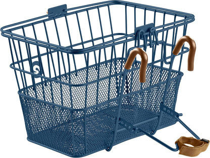 Retrospec Apollo Detachable Front Bike Basket Steel Half-Mesh with Integrated Detachable Hooks and