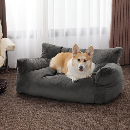 Lovupet Dog Couch for Small Medium Breed, Dog Sofa Bed Full Filled Sponge, No Assembly Need, PS581