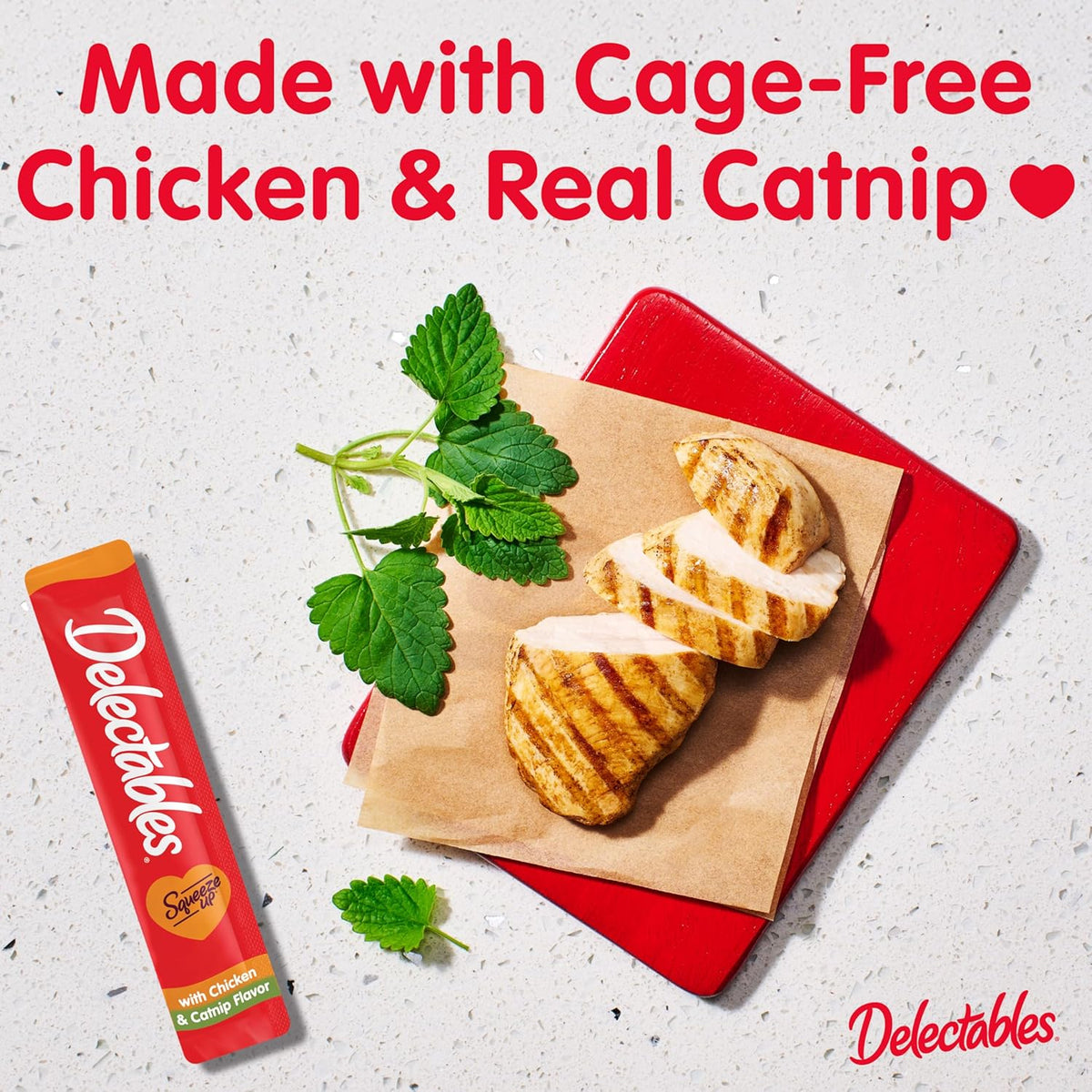 Delectables Squeeze Up Creamy Squeezable Puree, Lickable Wet Cat Treats, Grain Free, No Added