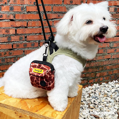 Dog Treat Pouch for Pet Walking and Training with Clicker Poop Bags and Double Bag Design Small