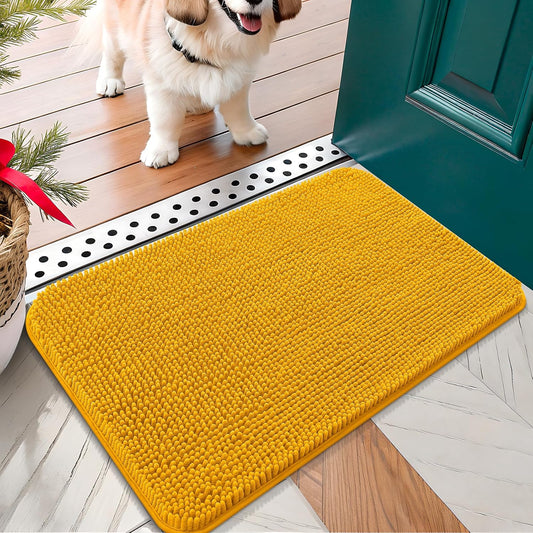 OLANLY Dog Door Mat for Muddy Paws 24x16, Absorbs Moisture and Dirt, Absorbent Non-Slip Washable