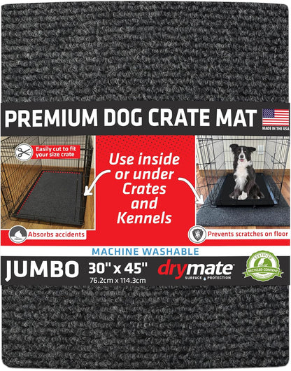 Drymate Premium Dog Crate Mat Liner, Absorbent, Waterproof, Non-Slip, Washable Puppy Pee Pad for