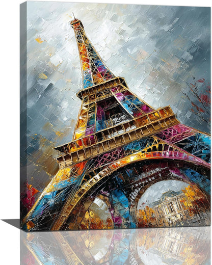 Paris Eiffel Tower Wall Art Paris Architecture Canvas Wall Decor Europe City Eiffel Tower Pictures