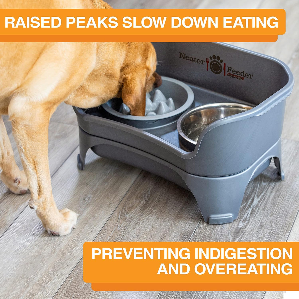 Neater Feeder Express Mess Proof Dog Bowls Elevated for Medium and Large Breed – Made in USA – No