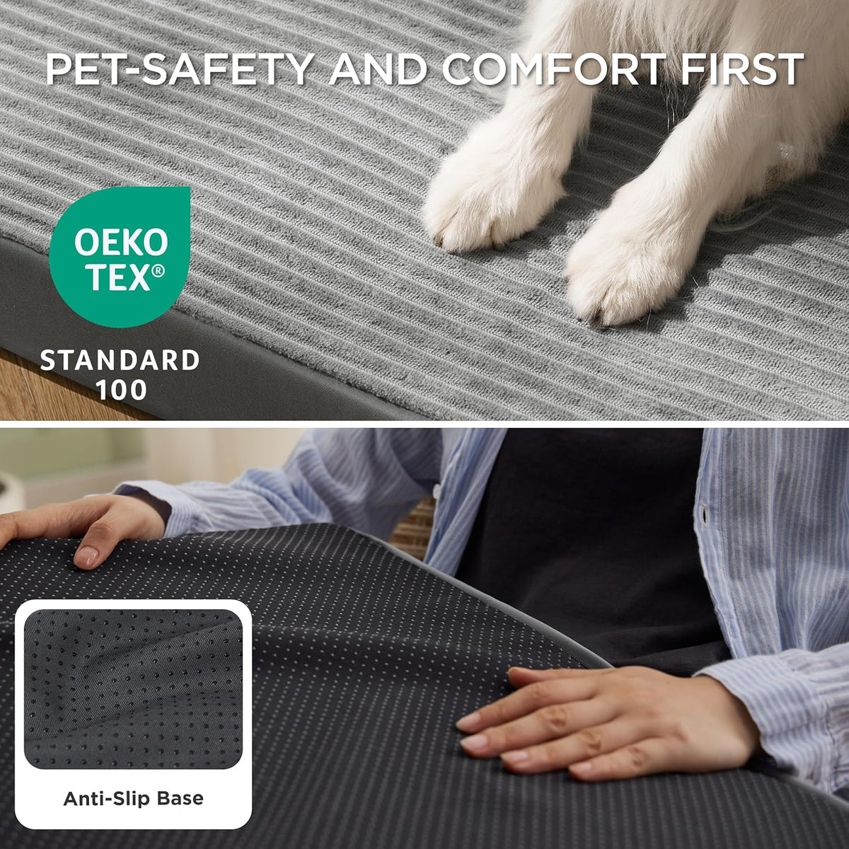Bedsure XXL Dog Bed for Crate - Extra Large Orthopedic Pet Beds with Removable Machine Washable