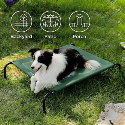 Bedsure Outdoor Elevated Dog Bed Large Sized Dog, Portable Indoor & Outdoor Cooling Raised Cot Pet