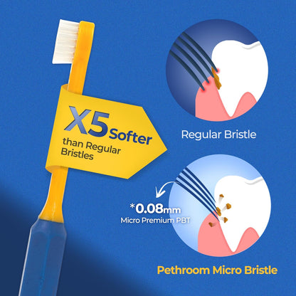 PETHROOM] Pet Toothbrush - Cats, Kitten, Small Dog Dental Care, Removing Teeth Tartar | Soft