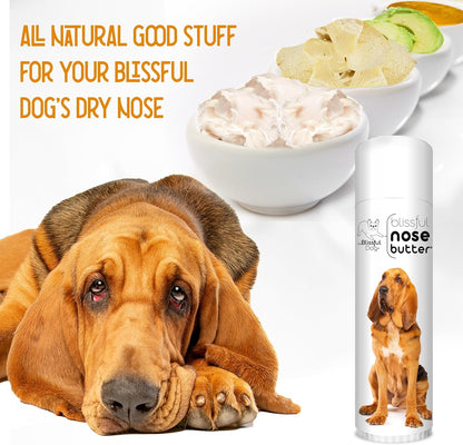 The Blissful Dog Bloodhound Nose Butter for Dry, Cracked Skin, Lick-Safe Dog Nose Balm with
