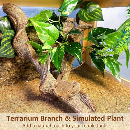 BNOSDM 2Pcs Reptile Climbing Branches Decor,Snake Climbing Branch,Gecko Climb Wood,Lizard Forest