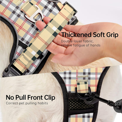 NESTROAD No Pull Dog Harness with Leash, Reflective No Choke Pet Vest Harness,Adjustable Soft