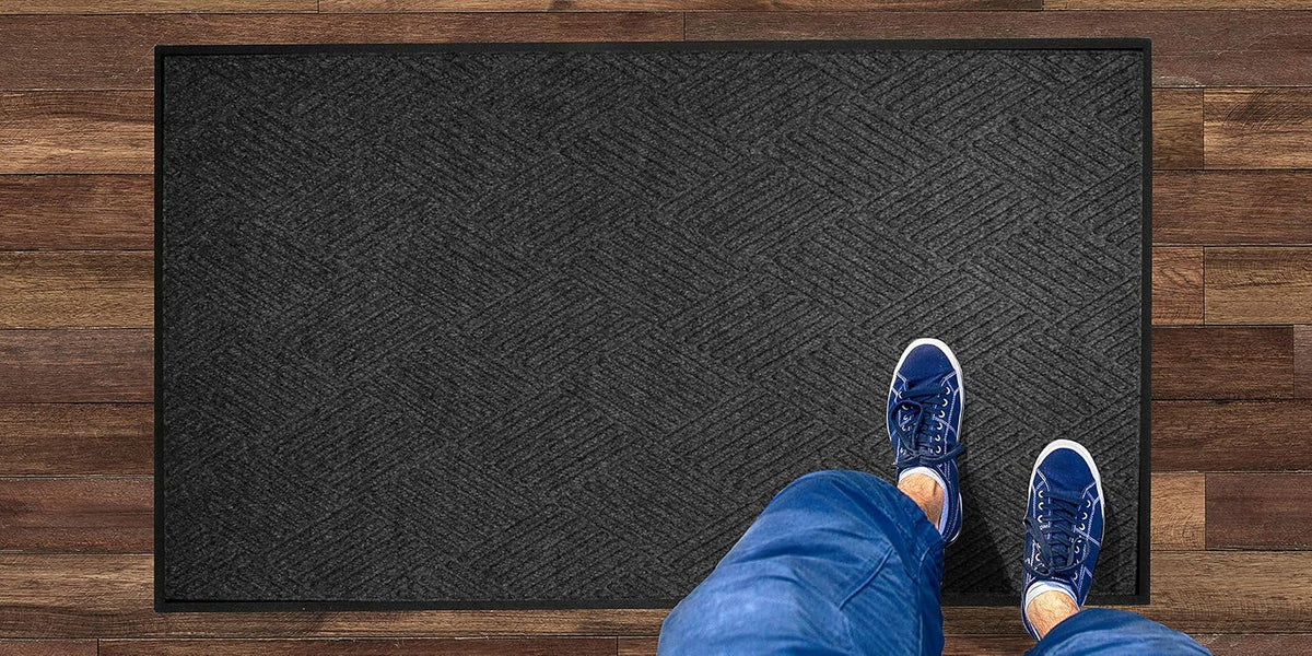 M+A Matting WaterHog Diamond | Commercial-Grade Entrance Mat with Rubber Border – Indoor/Outdoor