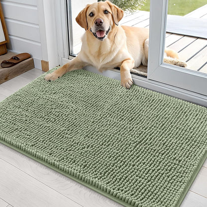 OLANLY Dog Door Mat for Muddy Paws 36x24, Absorbs Moisture and Dirt, Absorbent Non-Slip Washable