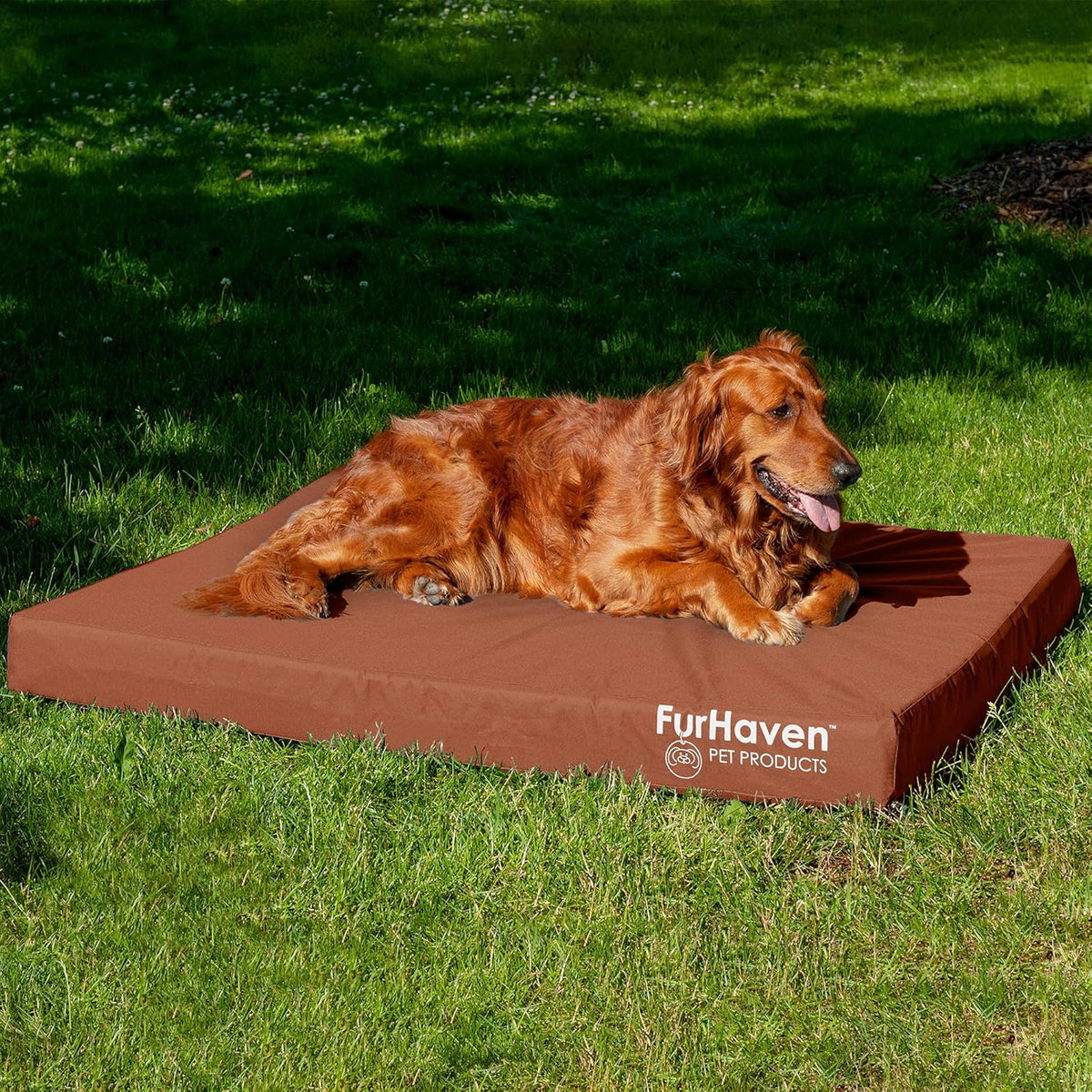 Furhaven Water-Resistant Cooling Gel Dog Bed for Large Dogs w/ Removable Washable Cover, For Dogs