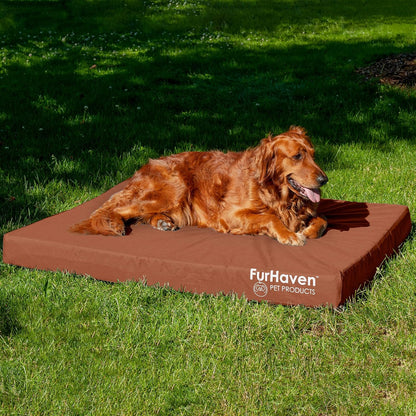 Furhaven Water-Resistant Cooling Gel Dog Bed for Large Dogs w/ Removable Washable Cover, For Dogs