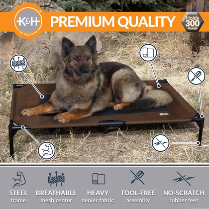 K&H Pet Products Outdoor Elevated Dog Cot, Breathable Cooling Elevated Cot Hammock Pet Bed for XL