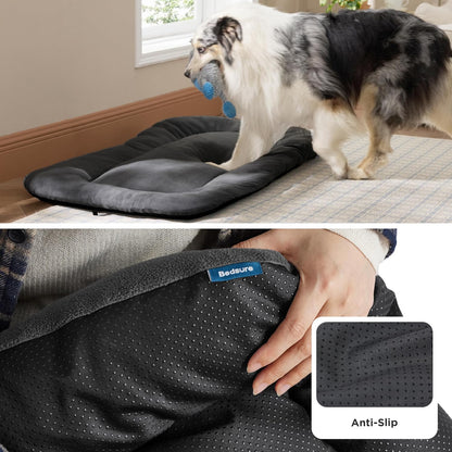 Bedsure Washable Dog Crate Pad for Small Dogs, Anti-Slip Puppy Kennel Dog Bed for Crate - Ultra