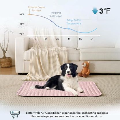 MICROCOSMOS Summer Cooling Mat & Sleeping Pad- Water Absorption Top, EZ Clean, Easy Carry