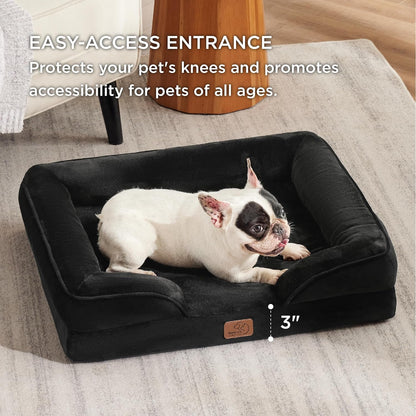 Bedsure Orthopedic Dog Bed Medium Size Dogs - Washable Medium Dog Cat Bed Waterproof, Comfort Pet