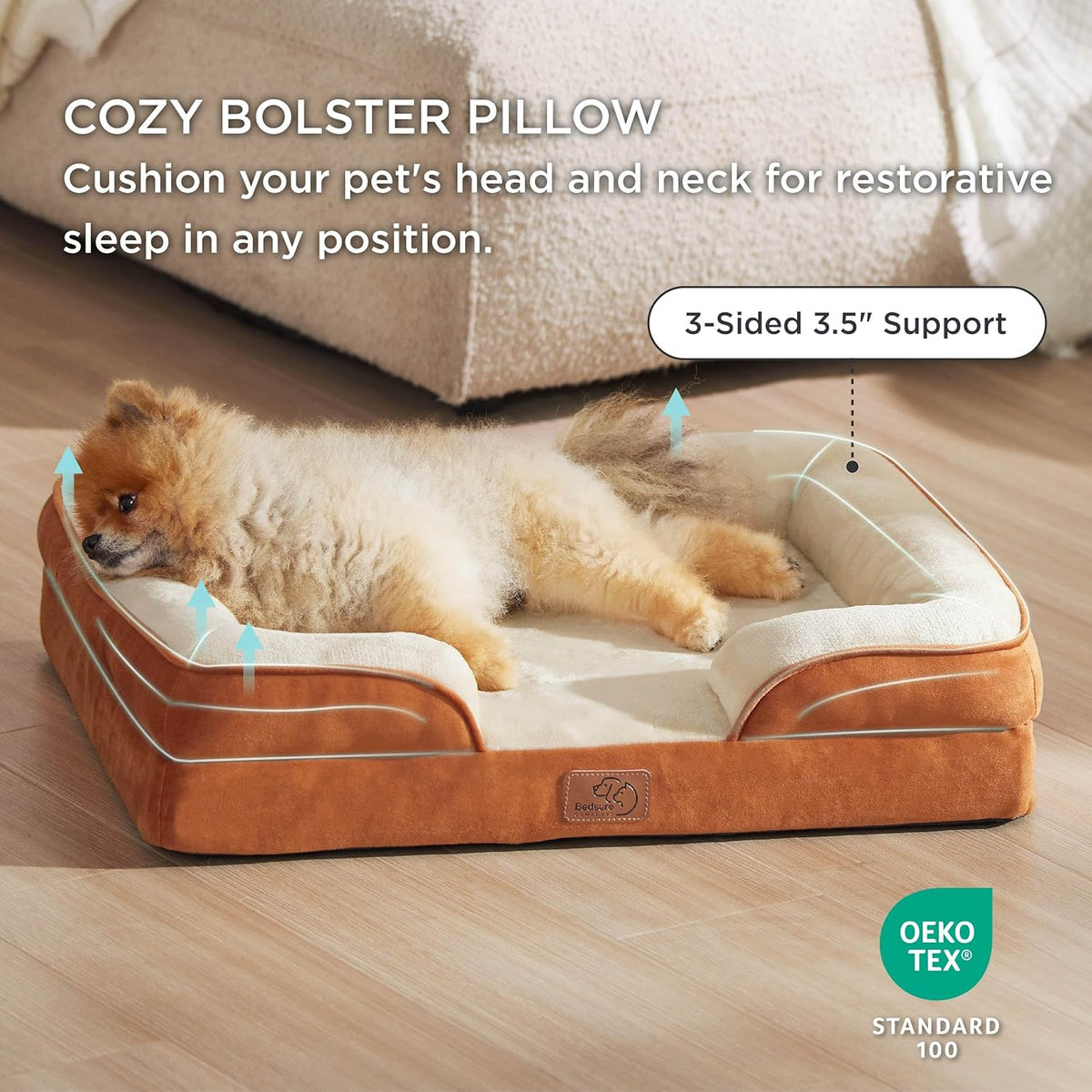 Bedsure Orthopedic Dog Beds for Small Dogs - Washable Small Dog Cat Bed Waterproof, Comfort Pet