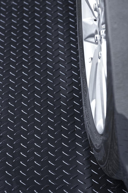 RESILIA Heavy Duty Garage Floor Runner & Protector Mat - Slip Resistant Diamond Plate PVC Mats