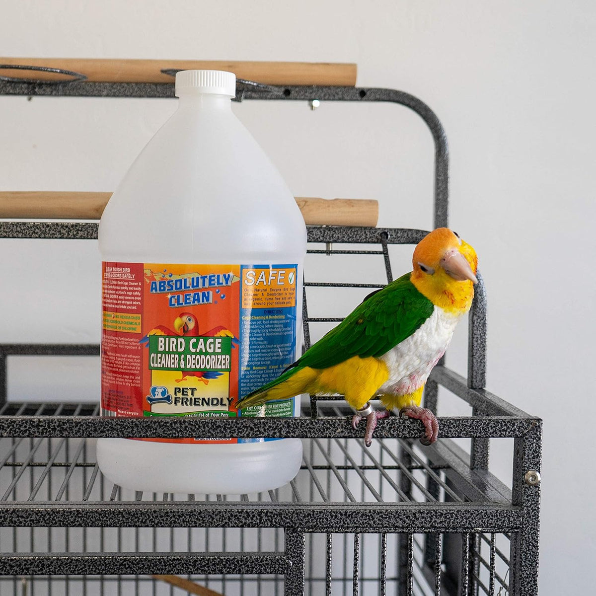 Absolutely Clean Amazing Bird Cage Cleaner and Deodorizer - Just Spray/Wipe - Safely & Easily