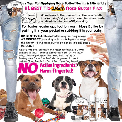 The Blissful Dog Staffordshire Bull Terrier Nose Butter for Dry, Cracked Skin, Lick-Safe Dog Nose