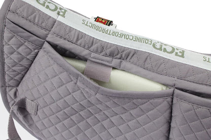 ECP Equine Comfort Products Adjustable Shock Absorbing Memory Foam Half Saddle Pad, Injury