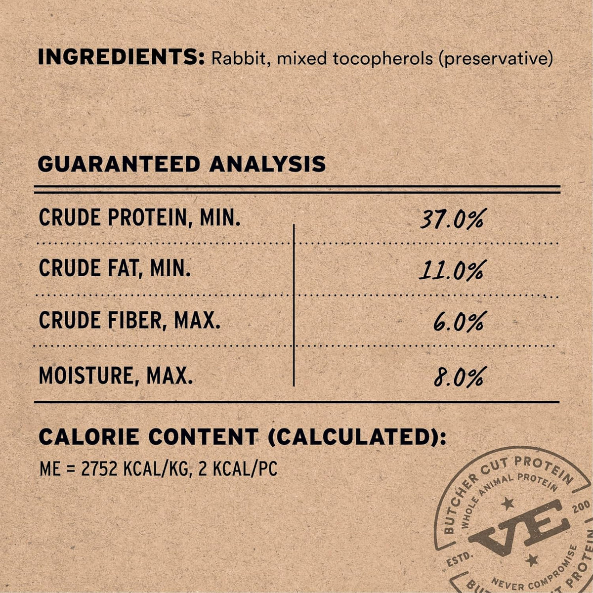Vital Essentials Rabbit Bites Dog Treats, 2 oz | Freeze-Dried Raw | Single Protein | Premium