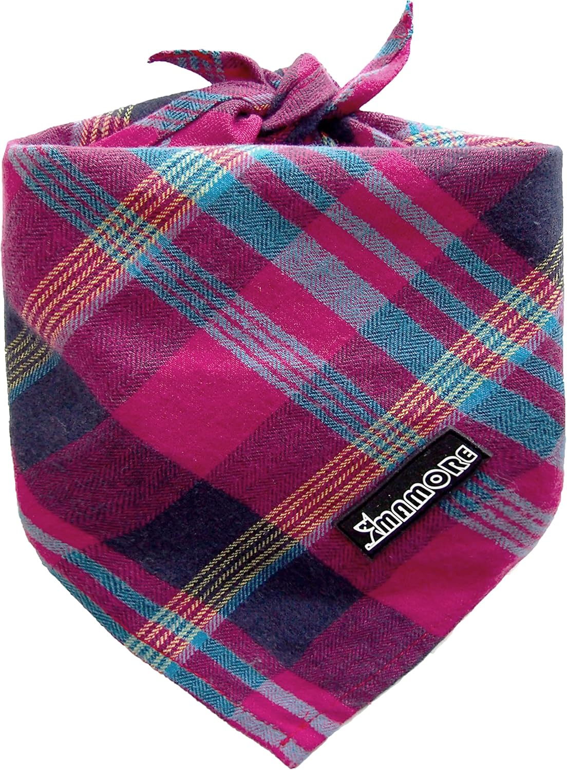 Adjustable Plaid Dog Bandanas,1PC Soft Washable Cotton Triangle Bib Kerchief Scarfs for Small