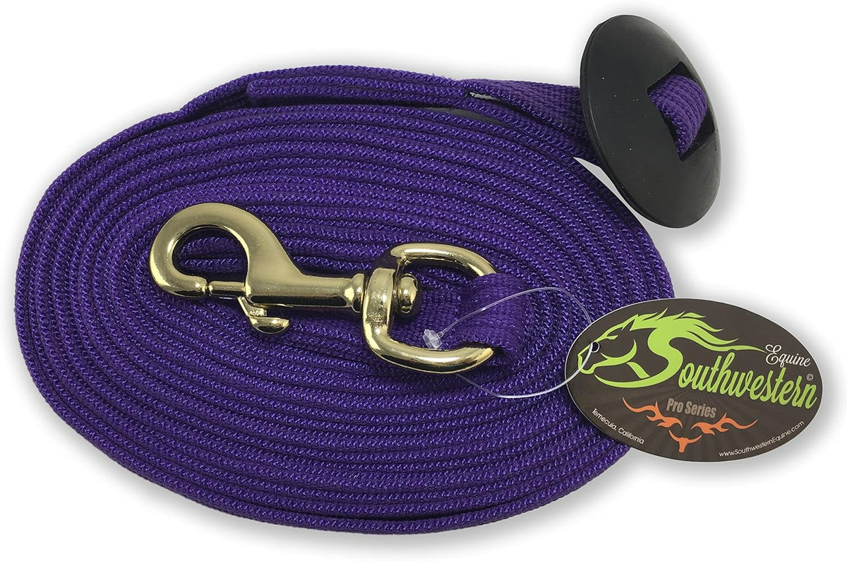 Southwestern Equine Lunge Line for Horses Cotton Horse Lunge Line with Bolt Snap & Rubber Stop