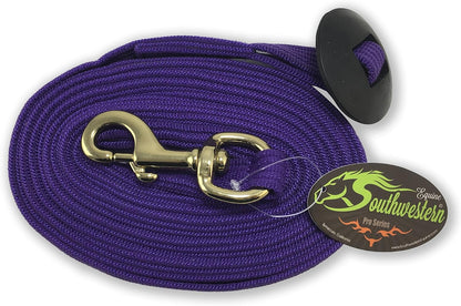 Southwestern Equine Lunge Line for Horses Cotton Horse Lunge Line with Bolt Snap & Rubber Stop