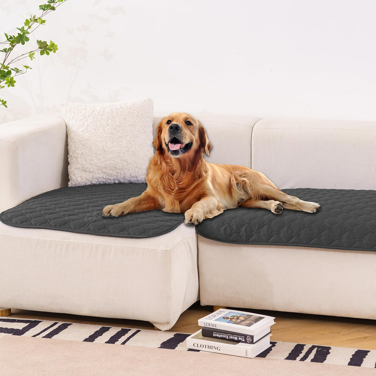 gogobunny 100% Double Sided Waterproof Dog Blanket Soft Pet Bed Cover Reversible Protect Furniture