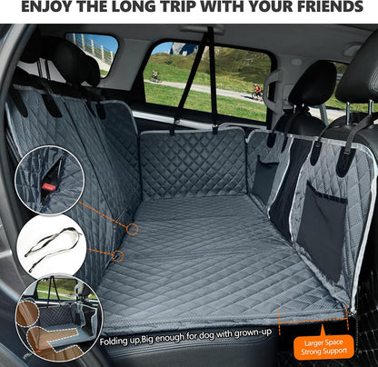 Back Seat Extender for Dog,Waterproof Hard Bottom Dog Car Seat Cover for Back Seat