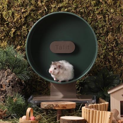 Silent Hamster Wheel 8.7 Inch Dual-Bearings Small Animals Quiet Running Exercise Wheels, Height