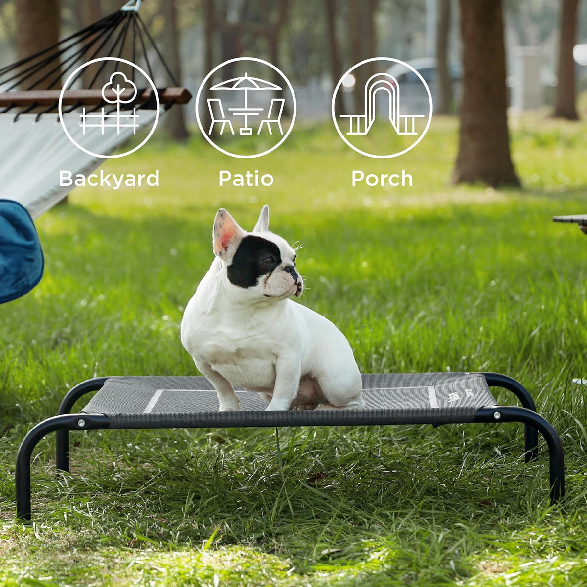 Bedsure Outdoor Elevated Dog Bed Medium Size Dog, Portable Indoor & Outdoor Cooling Raised Cot Pet