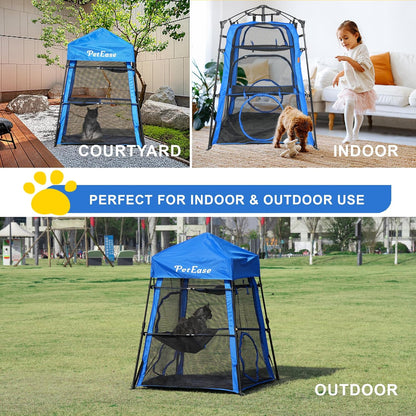 Cat Tower Tent,Outdoor Patio Cat Enclosures with Breathable Mesh,Indoor Playpen Portable Exercise