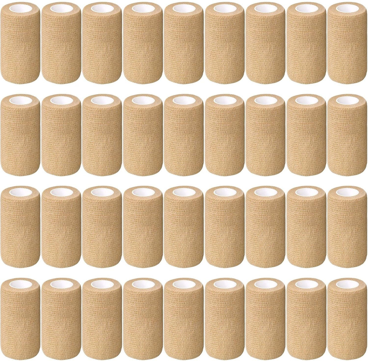 Treela 36 Pcs Self Adherent Bandage 4" X 5 Yard Wrap Breathable Cohesive Bandage Elastic Adhesive