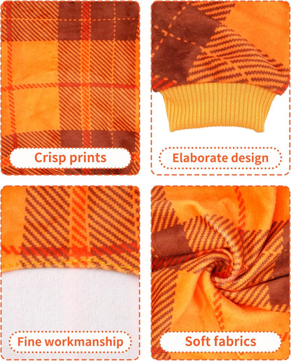 PET SHOW 4 Pack Small Dog Pajamas Holiday Dog Clothes for Medium Dogs Girl Boy Soft Stretchy PJs