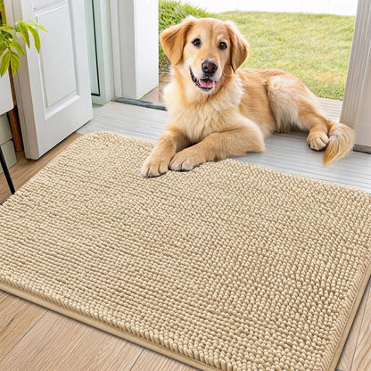 Smiry Dog Door Mat for Muddy Paws 36x24, Absorbs Moisture and Dirt Doormat, Non-Slip Washable Quick