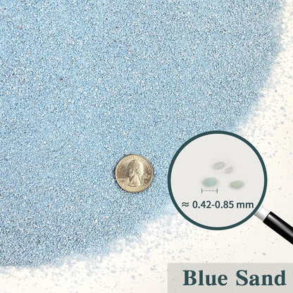 10 lbs Blue Sand Aquarium Substrate, 0.4-0.8 mm Decorative Sand for Aquarium, Fish Tank, Paintings