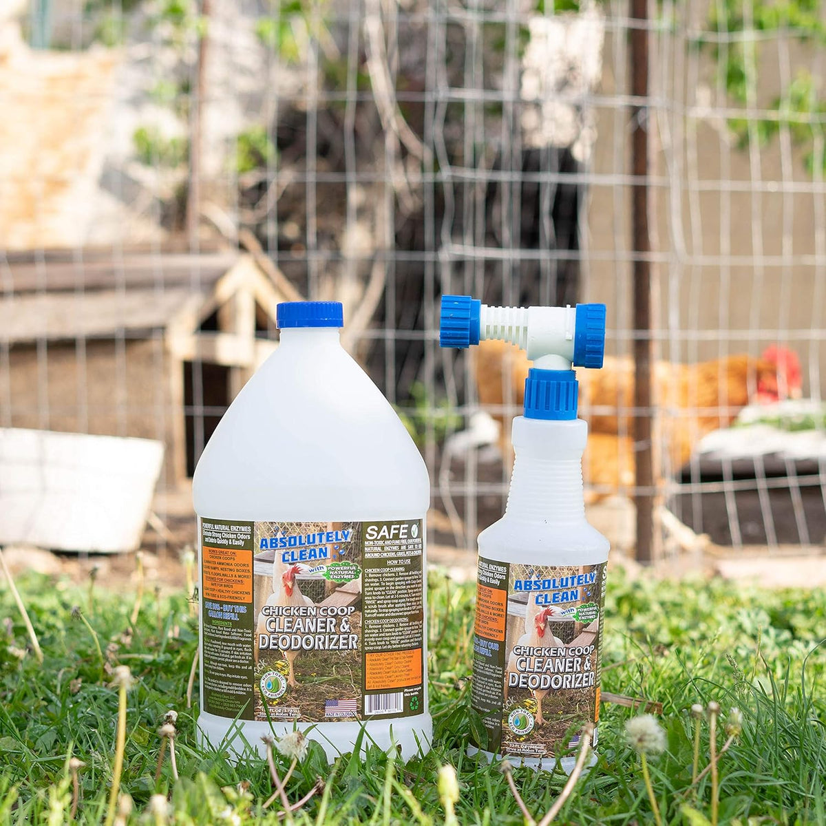 Absolutely Clean Chicken Coop Cleaner and Deodorizer, Veterinarian Approved, Powerful, Natural