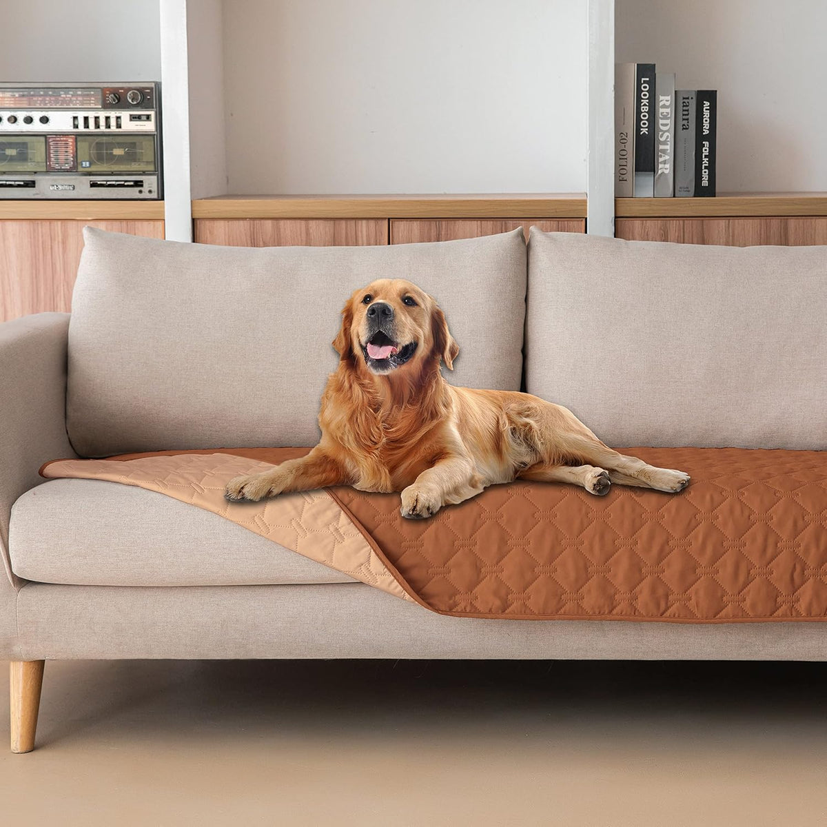 gogobunny 100% Double-Sided Waterproof Dog Bed Cover Pet Blanket Sofa Couch Furniture Protector for