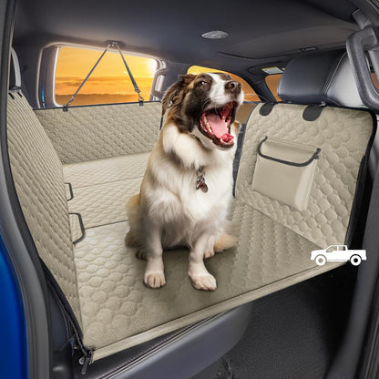SHARLOVY XL Truck Back Seat Extender for Dogs, Large Hard Bottom Dog Car Seat Cover for Back Seat
