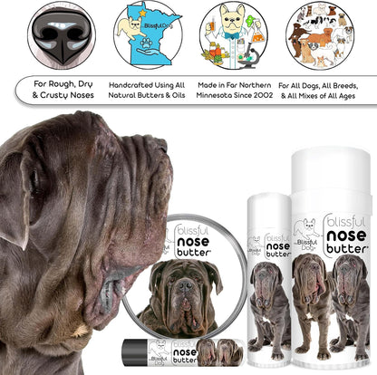 The Blissful Dog Neapolitan Mastiff Unscented Nose Butter - Dog Nose Butter, 8 Ounce